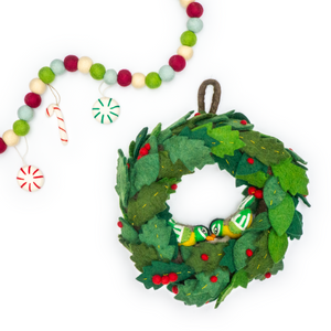 Festive Birds Holiday Wreath