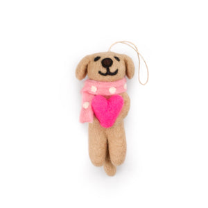 Kona & Riley Heart Valentine's Dog Eco Ornament