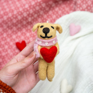 Kona & Riley Heart Valentine's Dog Eco Ornament