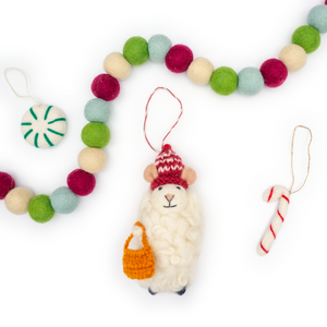 Sheepy  Mouse Eco Ornament