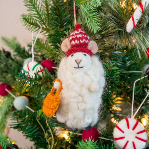 Sheepy  Mouse Eco Ornament