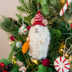 Sheepy  Mouse Eco Ornament