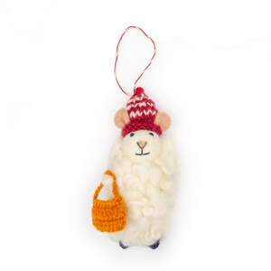 Sheepy  Mouse Eco Ornament