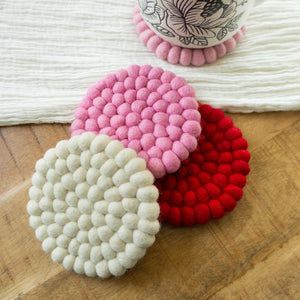 Friendsheep Coaster Pink Valentine's Eco Coasters