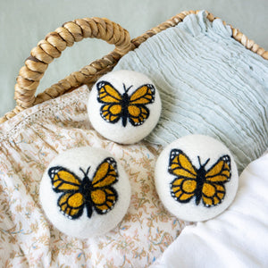 Friendsheep Eco Dryer Balls Monarch Butterfly Trio