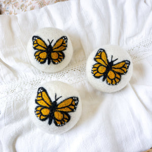 Friendsheep Eco Dryer Balls Monarch Butterfly Trio