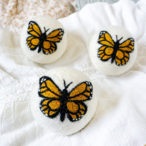 Friendsheep Eco Dryer Balls Monarch Butterfly Trio