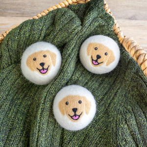 Friendsheep Eco Dryer Balls Yellow Happy Dogs - Limited Edition