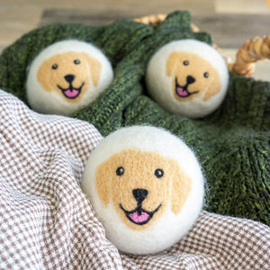 Friendsheep Eco Dryer Balls Yellow Happy Dogs - Limited Edition