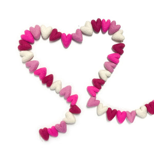 Friendsheep Garland Love Always Pink Hearts Eco Garland