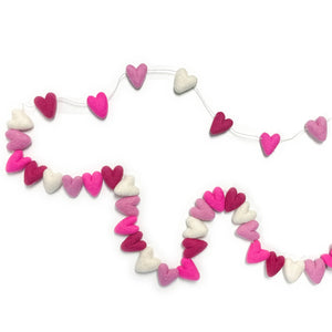 Friendsheep Garland Love Always Pink Hearts Eco Garland