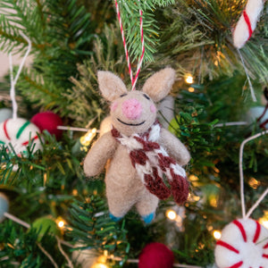 Friendsheep Happy Holiday Pig Eco Ornament