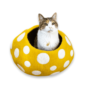 Friendsheep Pets Gold Mushroom Eco Kitty Cave