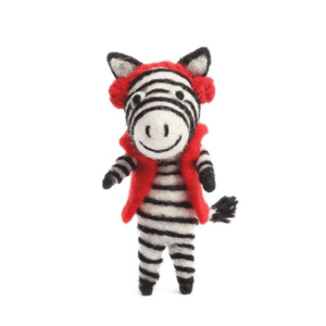 Friendsheep Red Earmuffs Zebra Eco Ornament