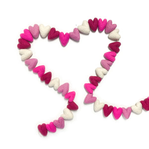 Love Always Pink Hearts Eco Garland